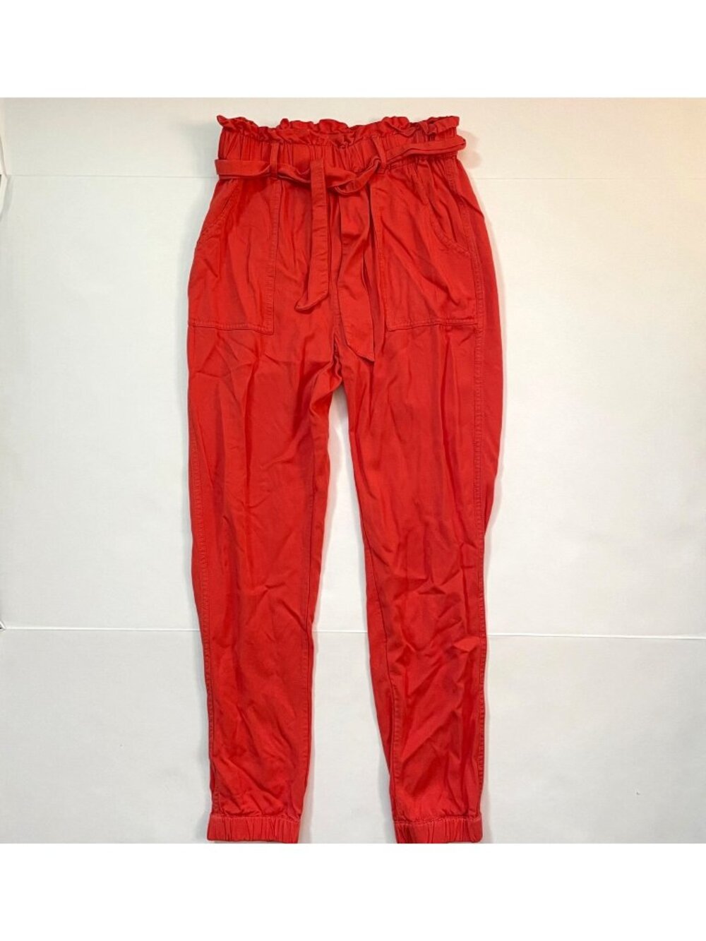 Mini Boden Girls Orange High Waist Pants, Size 12